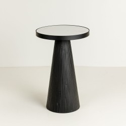 LAMP SIDE TABLE ΛΕΥΚΟ ΜΑΥΡΟ 41x41x63.5cm