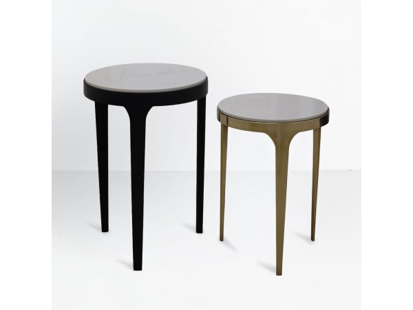 STICKS SIDE TABLE SET 2ΤΕΜ ΛΕΥΚΟ ΜΑΥΡΟ ΧΡΥΣΟ 37x37x54.5cm STICKS SIDE TABLE SET 2ΤΕΜ ΛΕΥΚΟ ΜΑΥΡΟ ΧΡΥΣΟ 37x37x54.5cm