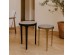 STICKS SIDE TABLE SET 2ΤΕΜ ΛΕΥΚΟ ΜΑΥΡΟ ΧΡΥΣΟ 37x37x54.5cm STICKS SIDE TABLE SET 2ΤΕΜ ΛΕΥΚΟ ΜΑΥΡΟ ΧΡΥΣΟ 37x37x54.5cm