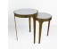 STICKS SIDE TABLE SET 2ΤΕΜ ΛΕΥΚΟ ΧΡΥΣΟ 37x37x54.5cm
