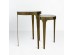 STICKS SIDE TABLE SET 2ΤΕΜ ΛΕΥΚΟ ΧΡΥΣΟ 37x37x54.5cm