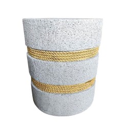 CORDA SIDE TABLE CEMENT ΦΥΣΙΚΟ 35.5x35.5x42.5cm