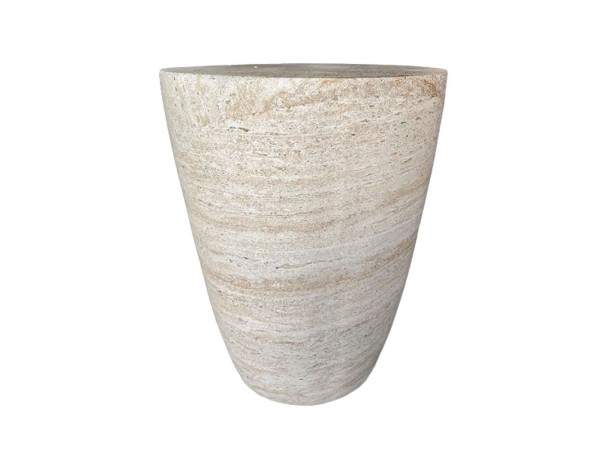 LITHOS CONIC SIDE TABLE BEIGE 37x37x47cm