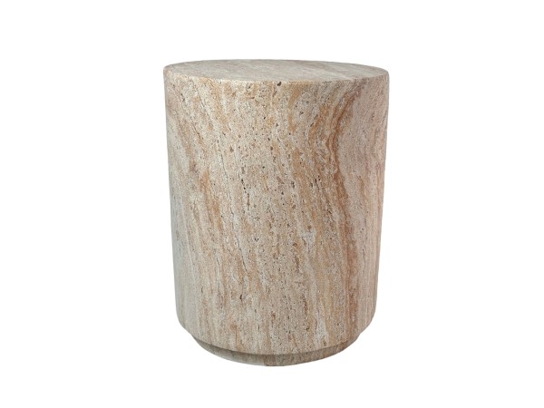 LITHOS ROUND SIDE TABLE BEIGE 35x35x46.5cm LITHOS ROUND SIDE TABLE BEIGE 35x35x46.5cm