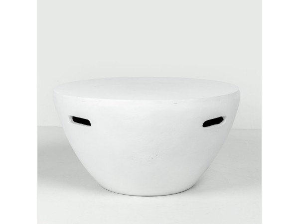 LITHOS CENTRAL COFFEE TABLE ΛΕΥΚΟ 68x68x36cm LITHOS CENTRAL COFFEE TABLE ΛΕΥΚΟ 68x68x36cm