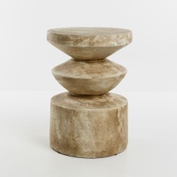 SANDY SIDE TABLE ΚΑΦΕ ΑΝΟΙΧΤΟ 38.5x38.5x51cm