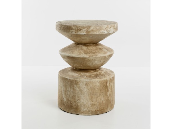 SANDY SIDE TABLE ΚΑΦΕ ΑΝΟΙΧΤΟ 38.5x38.5x51cm