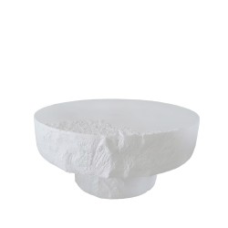 SORRENTO SIDE TABLE ΛΕΥΚΟ ΜΕ ΟΨΗ ΜΑΡΜΑΡΟΥ 91.5x91.5x45cm