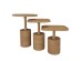 TETRIS COFFEE TABLE SET 3ΤΕΜ ΦΥΣΙΚΟ 45x45x60cm