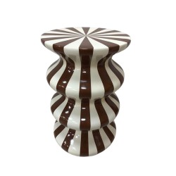 DULCE SIDE TABLE CREAM MOCCA 35x35x55cm