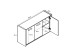 BONDI 2 ΜΠΟΥΦΕΣ SONOMA ΣΚΟΥΡΟ CEMENT 160x45x85cm BONDI 2 ΜΠΟΥΦΕΣ SONOMA ΣΚΟΥΡΟ CEMENT 160x45x85cm