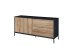 BLACKBIRD ΜΠΟΥΦΕΣ 2ΠΟΡΤΕΣ 3ΣΥΡΤΑΡΙΑ RIVIERA OAK ΜΑΥΡΟ 150x40x75.5cm