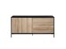 BLACKBIRD ΜΠΟΥΦΕΣ 2ΠΟΡΤΕΣ 3ΣΥΡΤΑΡΙΑ RIVIERA OAK ΜΑΥΡΟ 150x40x75.5cm