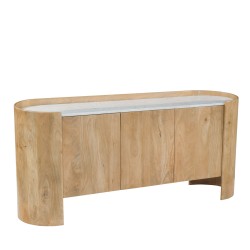 DON ΜΠΟΥΦΕΣ 3ΠΟΡΤΕΣ ΦΥΣΙΚΟ ΛΕΥΚΟ 165x45x75cm