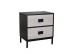 FACTORY ΚΟΜΟΔΙΝΟ 2ΣΥΡΤΑΡΙΑ ΜΑΥΡΟ OAK SONOMA DECAPE 50x35x55cm