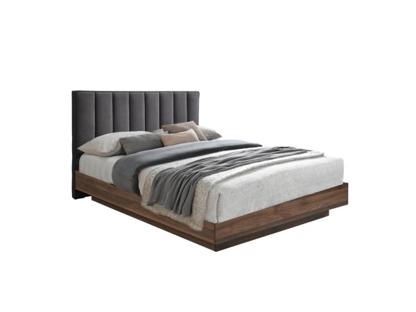 BOXY ΚΡΕΒΑΤΙ (ΓΙΑ ΣΤΡΩΜΑ 160x200cm) ΓΚΡΙ ΣΚΟΥΡΟ ΚΑΡΥΔΙ 211.5x165x111.2cm BOXY ΚΡΕΒΑΤΙ (ΓΙΑ ΣΤΡΩΜΑ 160x200cm) ΓΚΡΙ ΣΚΟΥΡΟ ΚΑΡΥΔΙ 211.5x165x111.2cm