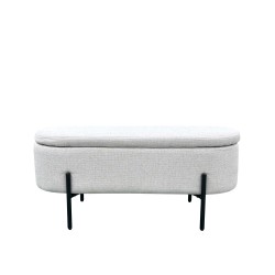 OVAL ΣΚΑΜΠΟ ΜΕ ΑΠΟΘ/ΚΟ ΧΩΡΟ ΛΕΥΚΟ 95x36x43cm