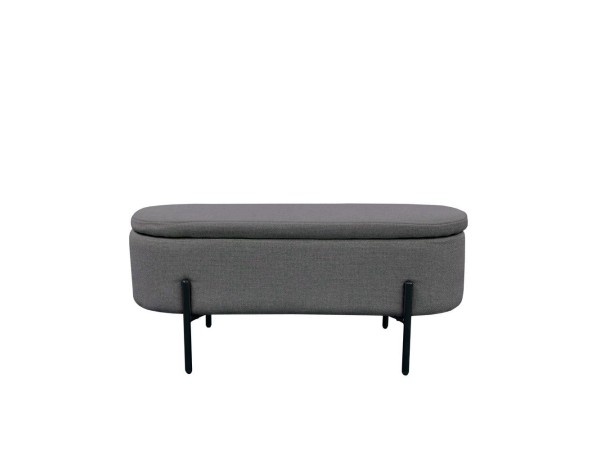 OVAL ΣΚΑΜΠΟ ΜΕ ΑΠΟΘ/ΚΟ ΧΩΡΟ ΓΚΡΙ 95x36x43cm