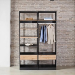 SYSTEM ΝΤΟΥΛΑΠΑ ΜΑΥΡΟ SONOMA 63x45x200cm