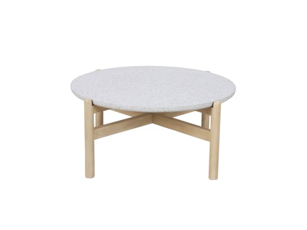 TERRAZZO COFFEE TABLE TERRAZZO ΦΥΣΙΚΟ ΑΝΟΙΧΤΟ 84.4x84.4x38cm