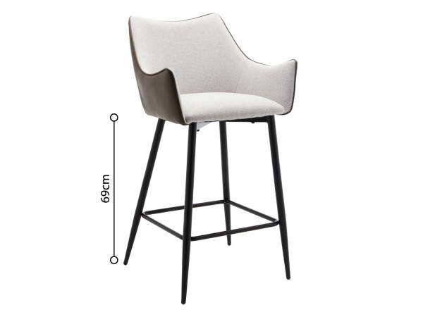 MALONE ΣΚΑΜΠΟ BAR BEIGE ΛΑΔΙ 38x51x96cm