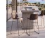 NUEVO XL ΣΚΑΜΠΟ BAR ΚΑΦΕ ANTIQUE WASHED ΜΑΥΡΟ 47x57x100cm