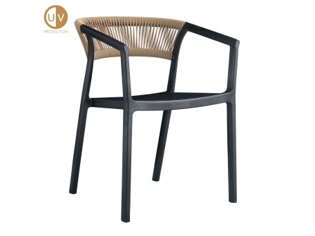 CONCORD ΚΑΡΕΚΛΑ ΜΑΥΡΟ LATTE 55.5x56.5x75cm