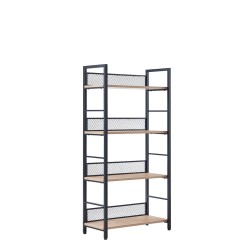 NEST ΒΙΒΛΙΟΘΗΚΗ ΦΥΣΙΚΟ ΜΑΥΡΟ 60x28x121cm