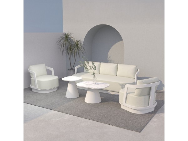 TORRE ΣΑΛΟΝΙ SET 1+2+2 OFF WHITE 198x81x66cm TORRE ΣΑΛΟΝΙ SET 1+2+2 OFF WHITE 198x81x66cm