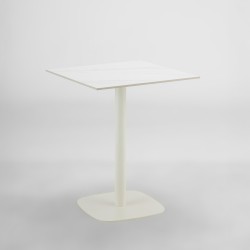 QUADRA ΤΡΑΠΕΖΙ ΛΕΥΚΟ ΜΕ ΟΨΗ ΜΑΡΜΑΡΟΥ 60x60x74cm