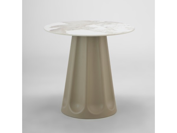 VELLUM ΤΡΑΠΕΖΙ BEIGE ΜΕ ΟΨΗ ΜΑΡΜΑΡΟΥ 80x80x76.5cm VELLUM ΤΡΑΠΕΖΙ BEIGE ΜΕ ΟΨΗ ΜΑΡΜΑΡΟΥ 80x80x76.5cm