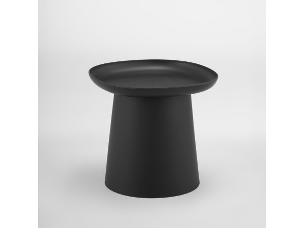 PLATE COFFEE TABLE ΜΑΥΡΟ 50x50x47.5cm