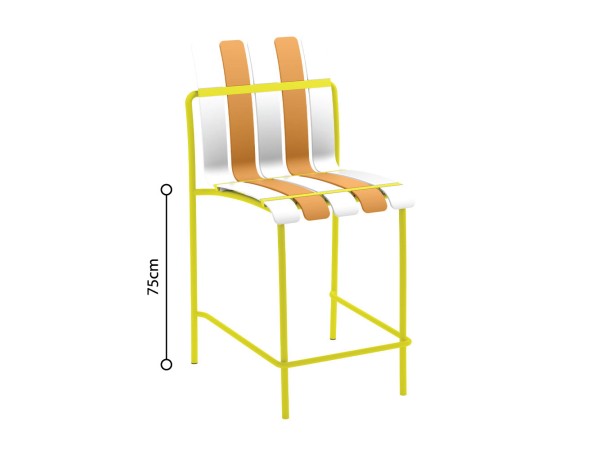 KIOSK ΣΚΑΜΠΟ BAR ΛΕΥΚΟ ΠΟΡΤΟΚΑΛΙ 54x40.5x110cm KIOSK ΣΚΑΜΠΟ BAR ΛΕΥΚΟ ΠΟΡΤΟΚΑΛΙ 54x40.5x110cm