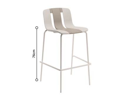 ART ΣΚΑΜΠΟ BAR ΜΠΕΖ OFF WHITE 51x44x105cm