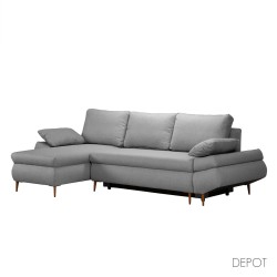 JACOB ΚΑΝΑΠΕΣ ΚΡΕΒΑΤΙ ΓΩΝΙΑ ΑΡΙΣΤΕΡΗ ΓΚΡΙ NEVE 83 264x154x84.7cm