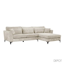 FOREVER ΚΑΝΑΠΕΣ ΓΩΝΙΑ ΔΕΞΙΑ BEIGE LINCOLN 03 316x185x92cm