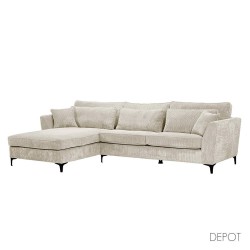 FOREVER ΚΑΝΑΠΕΣ ΓΩΝΙΑ ΑΡΙΣΤΕΡΗ BEIGE LINCOLN 03 316x185x92cm