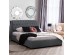 ΚΡΕΒΑΤΙ ODALYS 150X200 ΒΕΛΟΥΔΟ ΥΦΑΣΜΑ ΓΚΡΙ HM549.11 164x223x100 εκ.