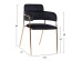 ΠΟΛΥΘΡΟΝΑΚΙ KELSO HM8521.04 ΒΕΛΟΥΔΟ ΜΑΥΡΟ & ΕΠΙΧΡΥΣΟ ΠΟΔΙ 52,5x52x80Υ εκ.