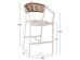 ΣΚΑΜΠΟ ΑΛΟΥΜΙΝΙΟΥ HM5892.12 ΜΕΣΑΙΟΥ ΥΨΟΥΣ RATTAN & TEXTLINE ΛΕΥΚΟ ΜΠΕΖ 55x56,5x99Y