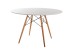 ΤΡΑΠΕΖΙ MINIMAL ΣΤΡΟΓΓΥΛΟ HM8454.01 MDF ΣΕ ΛΕΥΚΟ-ΠΟΔΙΑ ΟΞΙΑΣ ΣΕ ΦΥΣΙΚΟ Φ120Χ75Υεκ.