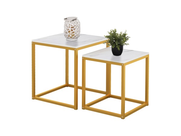 ΖΙΓΚΟΝ GRELAY 2 ΤΕΜ MDF ΟΨΗ ΜΑΡΜΑΡΟΥ & ΜΕΤΑΛΛΟ HM8762.11 45Χ45Χ50εκ. & 37Χ37Χ43 εκ. ΖΙΓΚΟΝ GRELAY 2 ΤΕΜ MDF ΟΨΗ ΜΑΡΜΑΡΟΥ & ΜΕΤΑΛΛΟ HM8762.11 45Χ45Χ50εκ. & 37Χ37Χ43 εκ.
