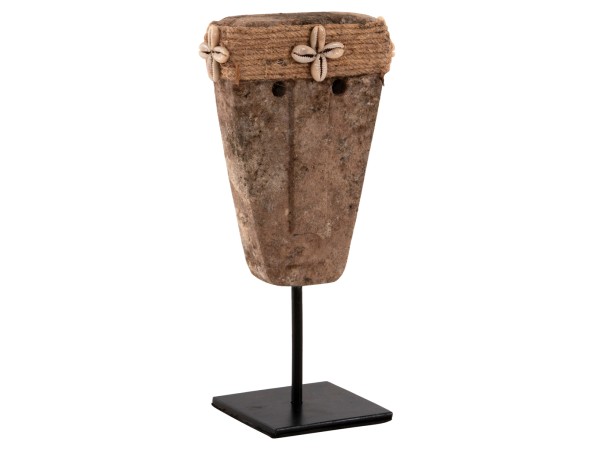 ΕΠΙΤΡΑΠΕΖΙΟ ΔΙΑΚΟΣΜΗΤΙΚΟ ΠΡΟΣΩΠΟ HM4315 PARAS STONE-ΜΕΤΑΛΛΙΚΟ ΜΑΥΡΟ STAND 10x7x21Υ εκ.