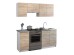 ΣΥΝΘΕΣΗ ΚΟΥΖΙΝΑΣ MAURICE ΜΕΛΑΜΙΝΗ SONAMA-ΛΕΥΚΟ HM2441 180x29,2-46εκ.