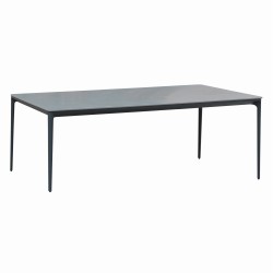 ΤΡΑΠΕΖΙ ΤΡΑΠΕΖΑΡΙΑΣ STAD HM6557.01 ΓΚΡΙ ΑΛΟΥΜΙΝΙΟ & SINTERED STONE TOP 180x90x75Υεκ