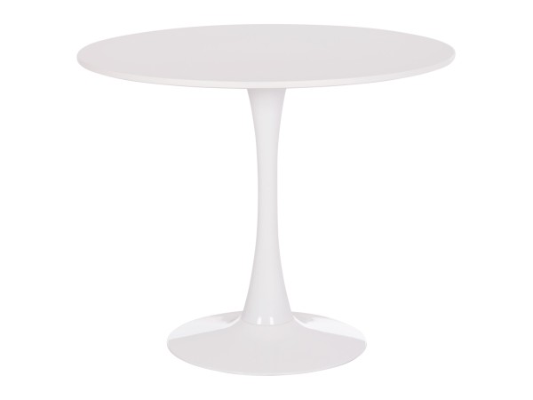 ΤΡΑΠΕΖΙ ΣΤΡΟΓΓΥΛΟ BROLIN HM18141.01 MDF TOP-ΒΑΣΗ ΜΕΤΑΛΛΙΚΗ--ΛΕΥΚΟ Φ90x73Υεκ