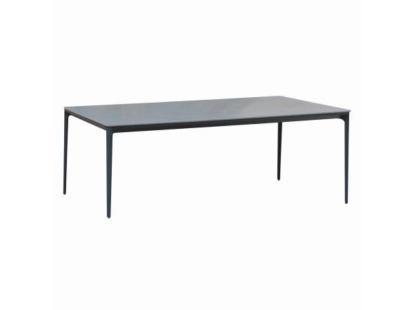 ΤΡΑΠΕΖΙ ΤΡΑΠΕΖΑΡΙΑΣ STAD HM6558.01 ΓΚΡΙ ΑΛΟΥΜΙΝΙΟ & SINTERED STONE TOP 220x100x75Υεκ