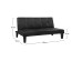 ΚΑΝΑΠΕΣ ΚΡΕΒΑΤΙ 3Θ HM3002.02 ΜΑΥΡΟΣ PU ΜΕ ΓΑΖΙΑ 186x90x82
