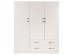 ΝΤΟΥΛΑΠΑ 3ΦΥΛΛΗ CARLY HM384.05 ΜΕ ΔΥΟ ΣΥΡΤΑΡΙΑ ΛΕΥΚΗ 150X55Χ180Υεκ.