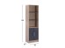 ΒΙΒΛΙΟΘΗΚΗ ΜΕΛΑΜΙΝΗΣ ENSLEY HM2027.04 SONAMA-ΓΚΡΙ 60x30x180Υ εκ.